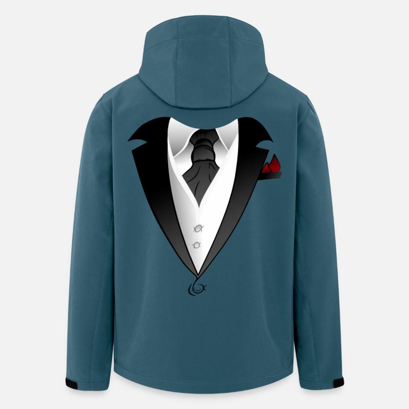 Costume avec veste cravate design - Veste softshell homme en polyester recyclé Stanley/Stella - bleu pétrole foncé