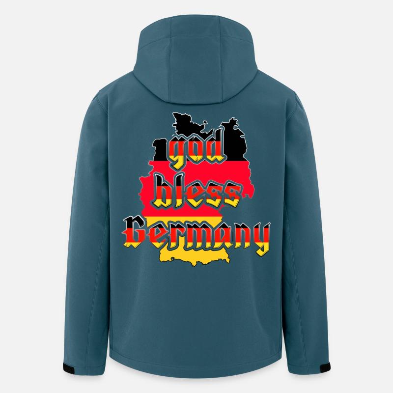 god bless germany - Recycelte Männer Softshell-Jacke von Stanley/Stella - Dunkles Petrol