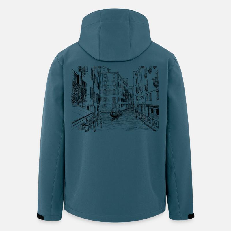 Venedig - Recycelte Männer Softshell-Jacke von Stanley/Stella - Dunkles Petrol