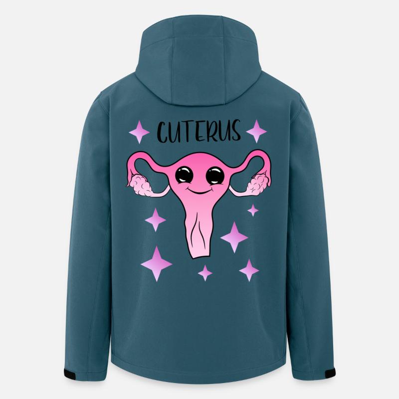 Cuterus - niedlicher Uterus - Recycelte Männer Softshell-Jacke von Stanley/Stella - Dunkles Petrol