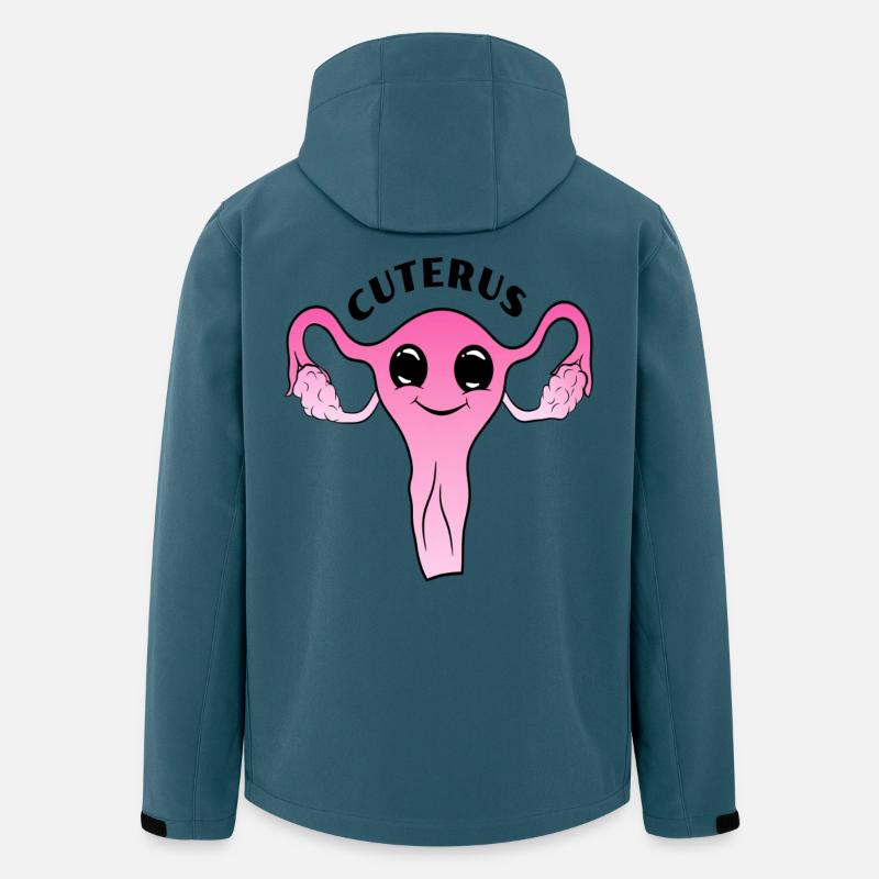 Cuterus niedlicher Uterus - Recycelte Männer Softshell-Jacke von Stanley/Stella - Dunkles Petrol