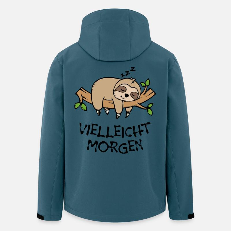 Säugetier Faul Tier Statement Faultier Schlafen - Recycelte Männer Softshell-Jacke von Stanley/Stella - Dunkles Petrol