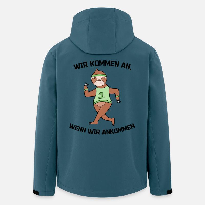 Urwaldbewohner Faultier Statement Tier Chillen - Recycelte Männer Softshell-Jacke von Stanley/Stella - Dunkles Petrol