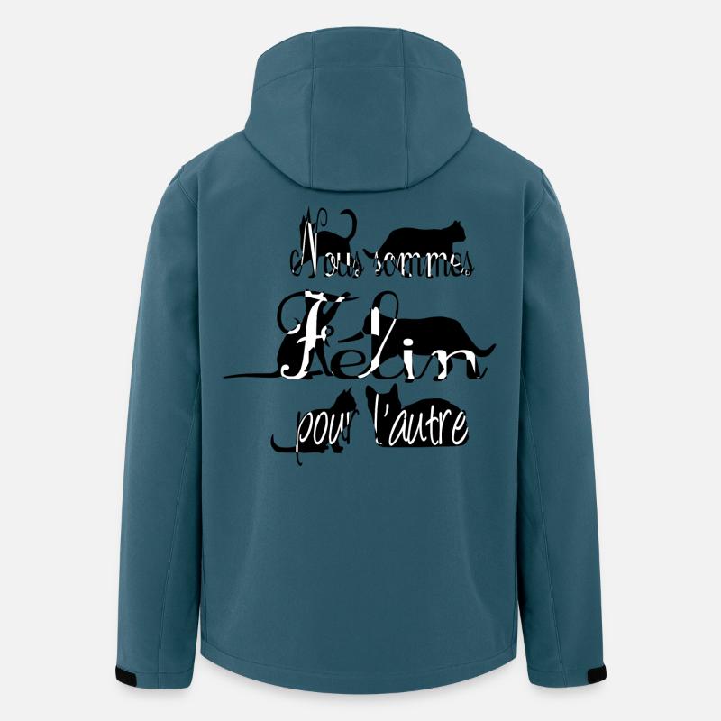 Katze - Recycelte Männer Softshell-Jacke von Stanley/Stella - Dunkles Petrol
