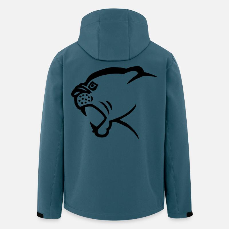 Tête de panthère noire - Veste softshell homme en polyester recyclé Stanley/Stella - bleu pétrole foncé