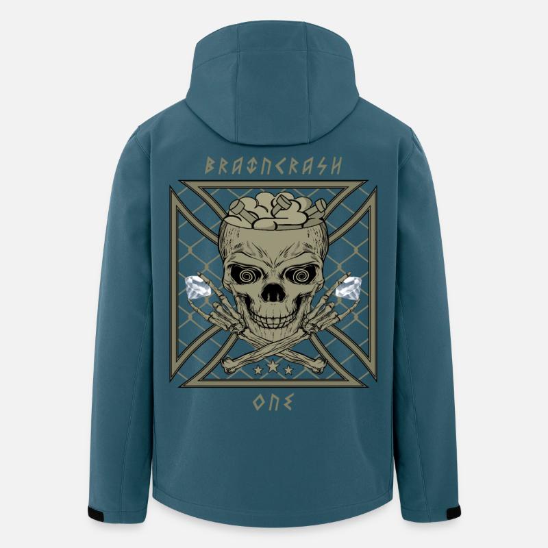 Brain Crash One - Veste softshell homme en polyester recyclé Stanley/Stella - bleu pétrole foncé