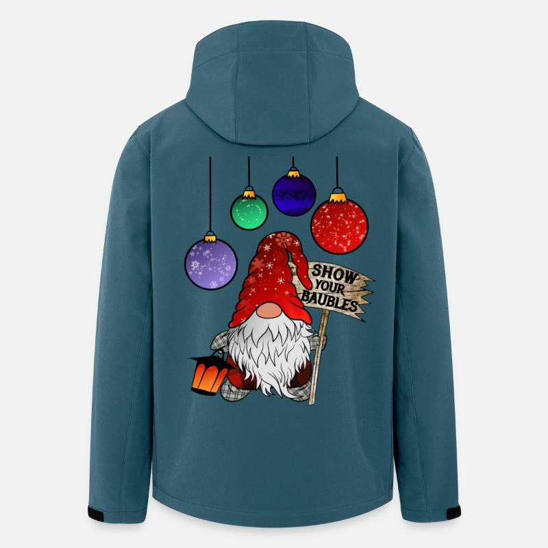 Gnome Noël Nain Joyeux Noël - Veste softshell homme en polyester recyclé Stanley/Stella - bleu pétrole foncé