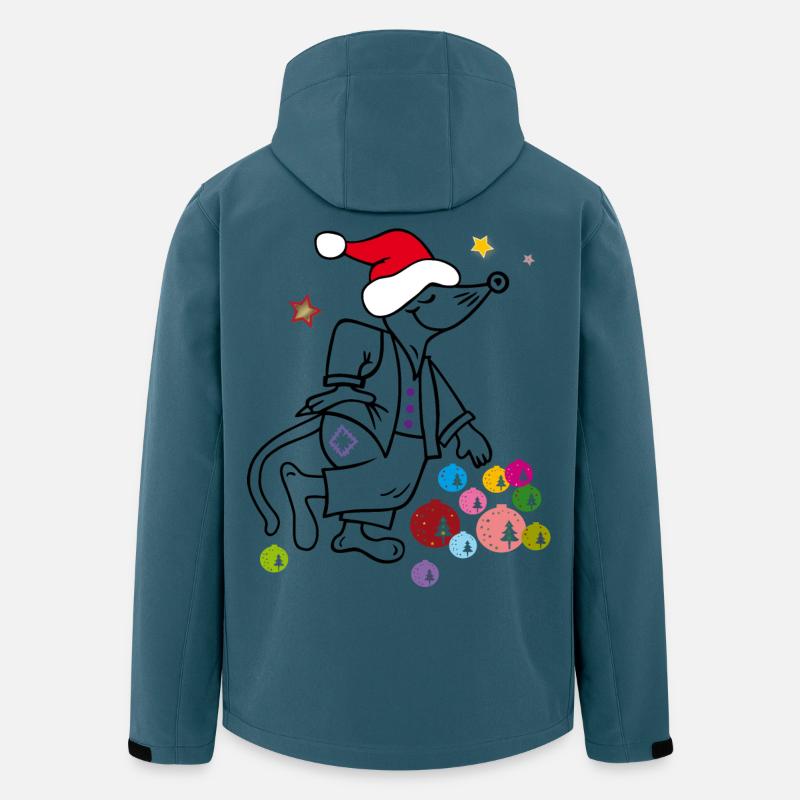 Weihnachten, Weihnachtsfest - Recycelte Männer Softshell-Jacke von Stanley/Stella - Dunkles Petrol