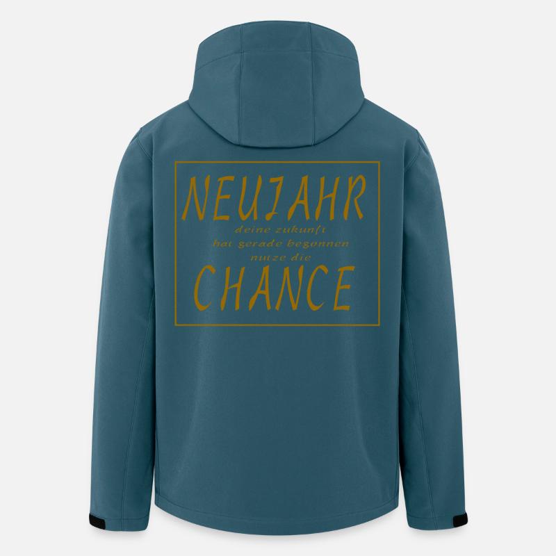 Neues Jahr Neue Chance - Slogan Spruch - Recycelte Männer Softshell-Jacke von Stanley/Stella - Dunkles Petrol