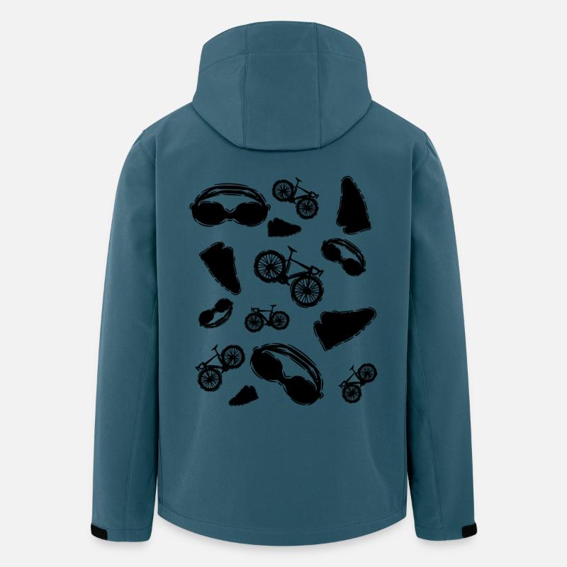 Triathlon Symbole - Recycelte Männer Softshell-Jacke von Stanley/Stella - Dunkles Petrol