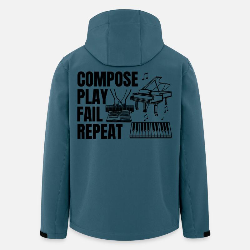 Pianist tägliche Routine - Recycelte Männer Softshell-Jacke von Stanley/Stella - Dunkles Petrol