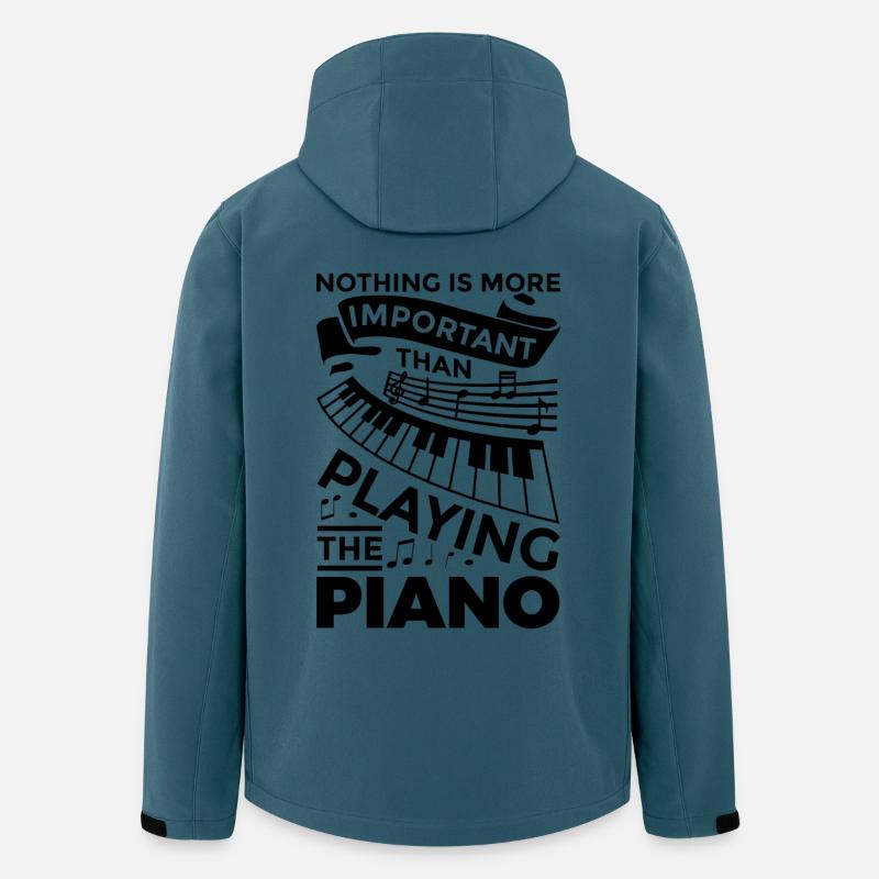 Piano Spruch - Recycelte Männer Softshell-Jacke von Stanley/Stella - Dunkles Petrol