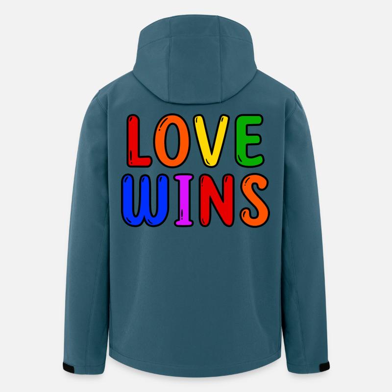 Lgbt Liebe Statement Regenbogen Schwul Lesbisch - Recycelte Männer Softshell-Jacke von Stanley/Stella - Dunkles Petrol
