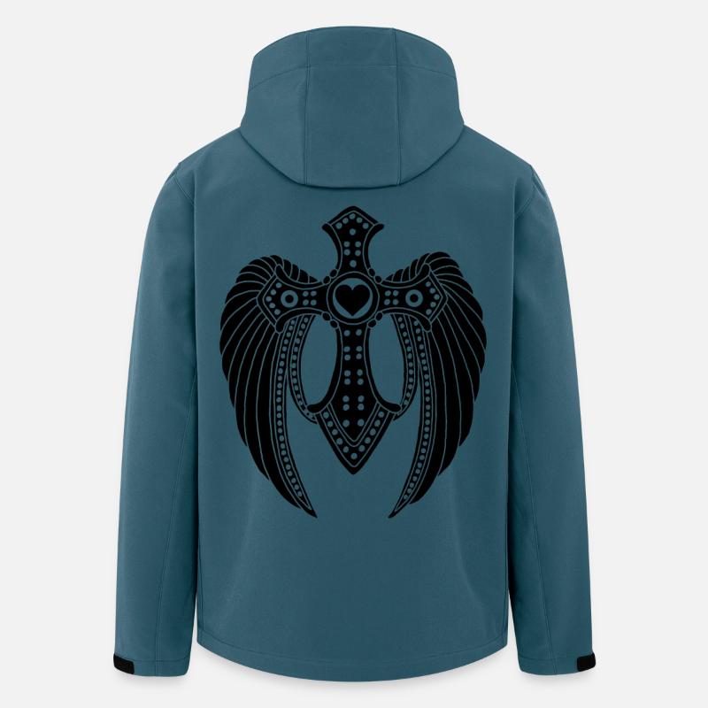 schwarzer gefallener Engel - Recycelte Männer Softshell-Jacke von Stanley/Stella - Dunkles Petrol