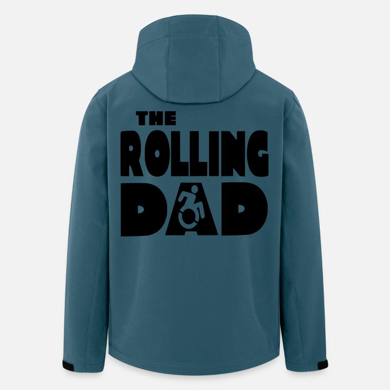 Rollender Vater im Rollstuhl * - Recycelte Männer Softshell-Jacke von Stanley/Stella - Dunkles Petrol