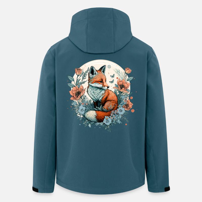 Fuchs - Recycelte Männer Softshell-Jacke von Stanley/Stella - Dunkles Petrol
