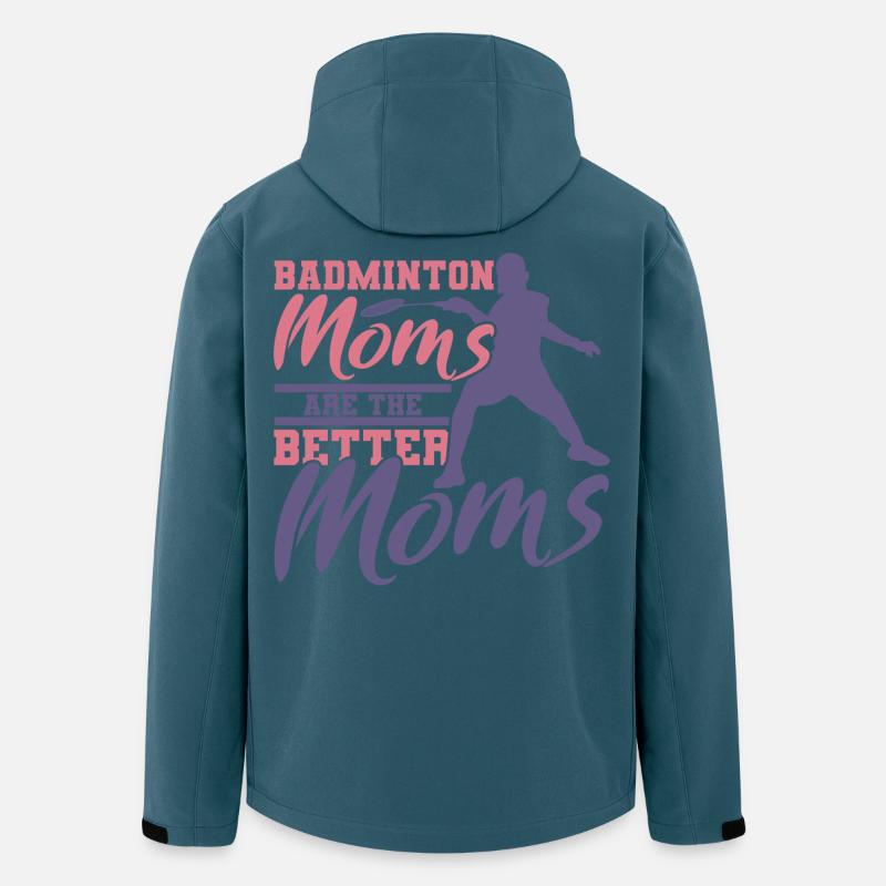 Lustige Badminton Mutter - Recycelte Männer Softshell-Jacke von Stanley/Stella - Dunkles Petrol