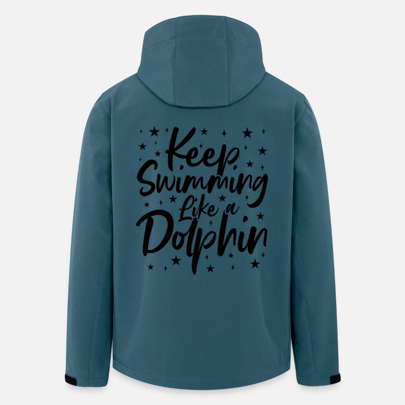 Schwimmen wie ein Delfin - Recycelte Männer Softshell-Jacke von Stanley/Stella - Dunkles Petrol