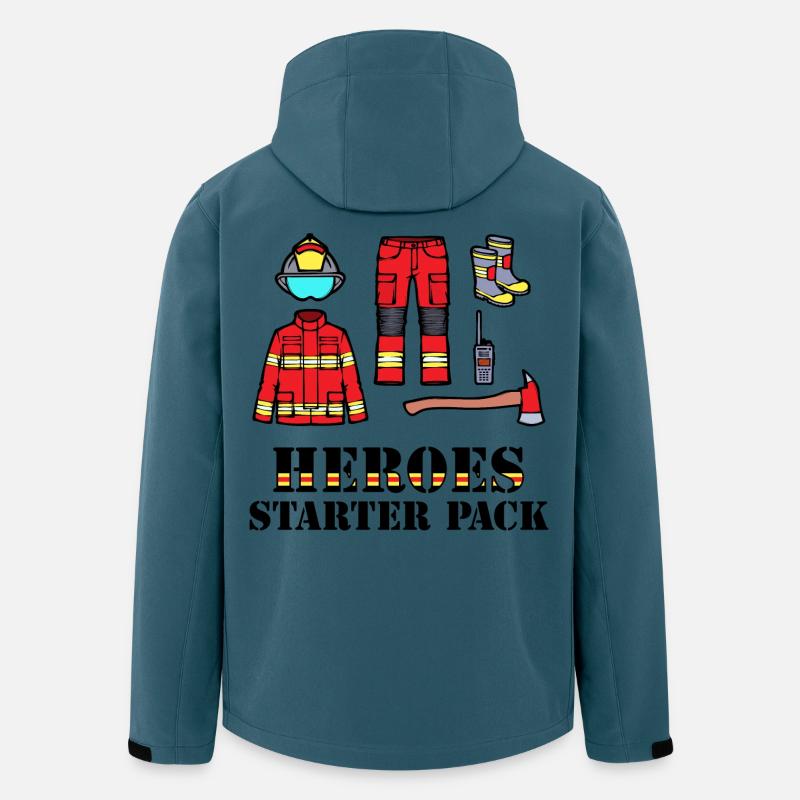 Feuerwehrhelm Lebensretter Statement Feuerwehr - Recycelte Männer Softshell-Jacke von Stanley/Stella - Dunkles Petrol