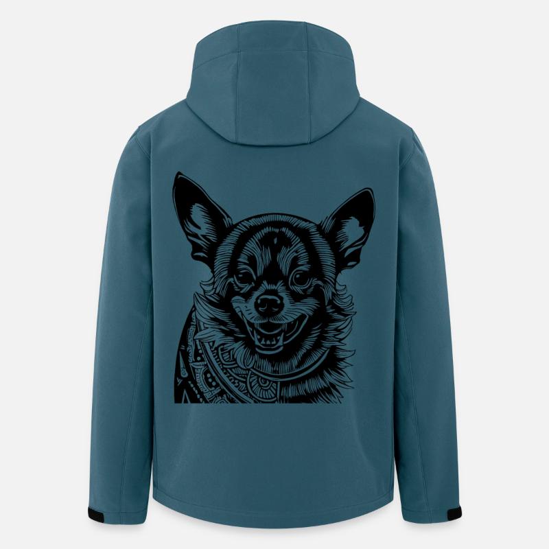 Chihuahua Tattoo - Recycelte Männer Softshell-Jacke von Stanley/Stella - Dunkles Petrol