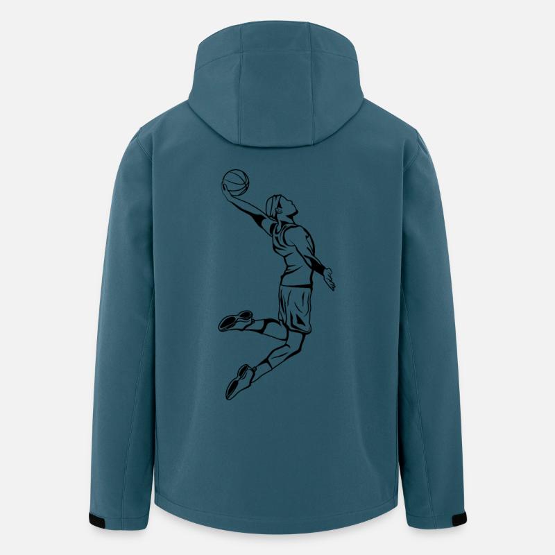 Basketball Dunk - Recycelte Männer Softshell-Jacke von Stanley/Stella - Dunkles Petrol