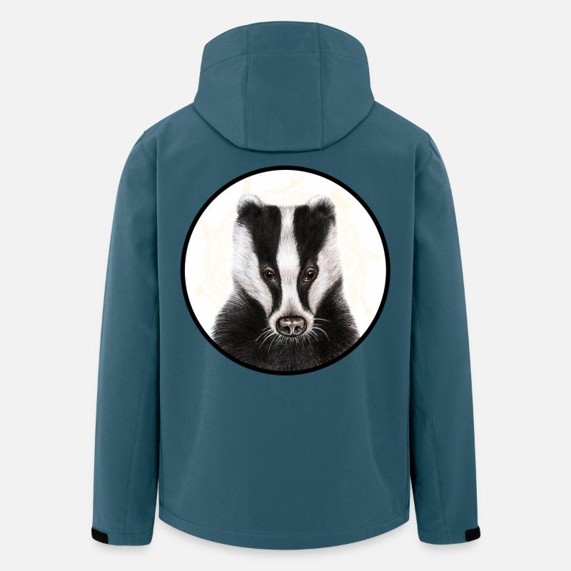 Badger with logo - Men’s Recycled Softshell Jacket by Stanley/Stella - stargazer