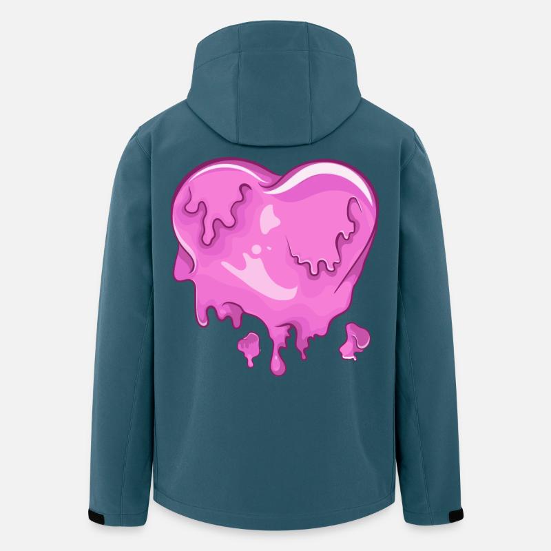 geschmolzenes Herz - Recycelte Männer Softshell-Jacke von Stanley/Stella - Dunkles Petrol