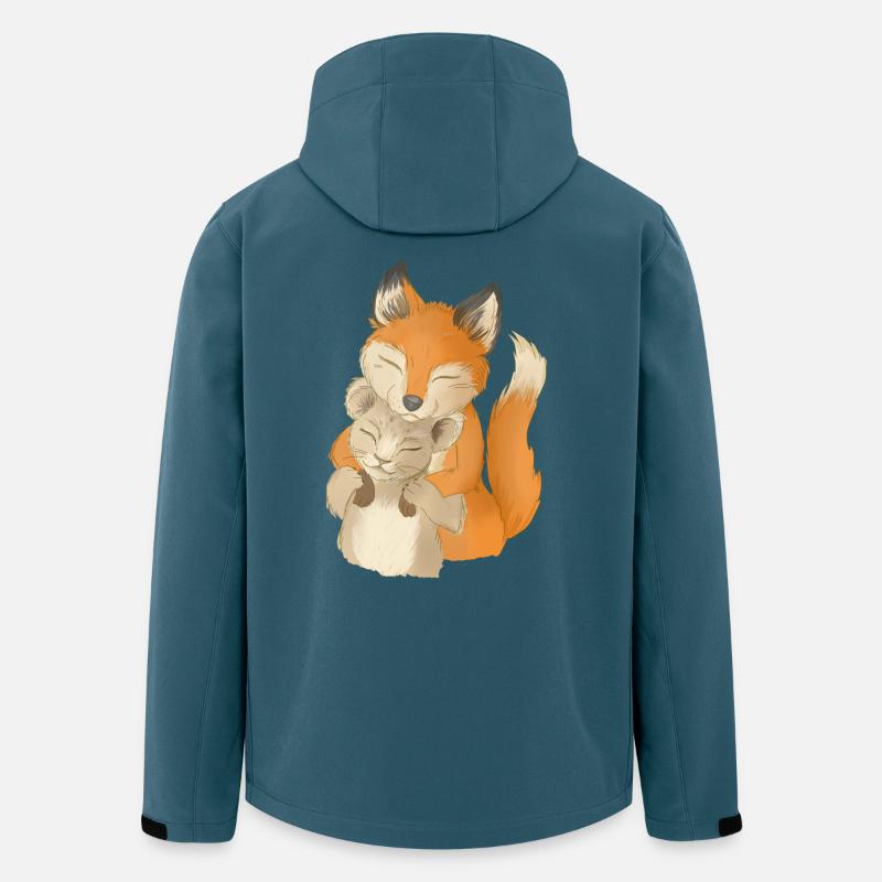 Verspielte Waldtiere Harmonie - Recycelte Männer Softshell-Jacke von Stanley/Stella - Dunkles Petrol