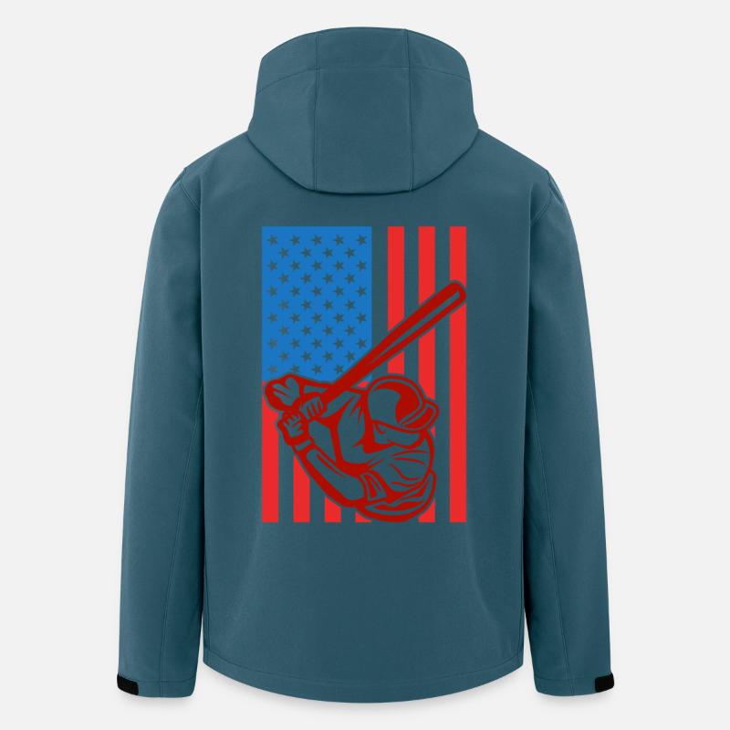 Baseball USA Flagge - Recycelte Männer Softshell-Jacke von Stanley/Stella - Dunkles Petrol
