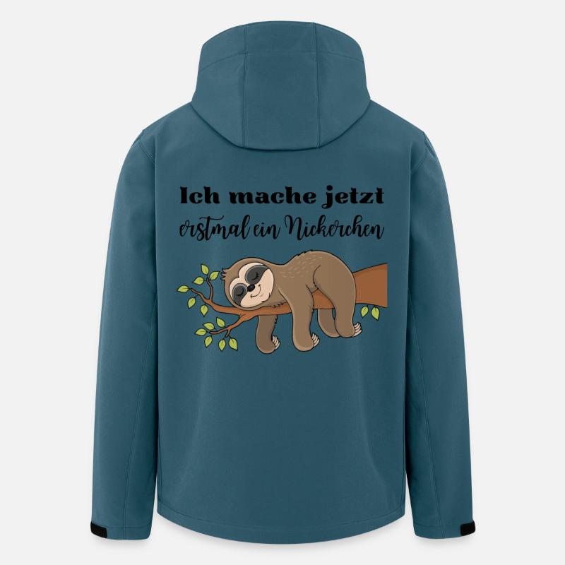 Ich mache jetzt erstmal ein Nickerchen - Recycelte Männer Softshell-Jacke von Stanley/Stella - Dunkles Petrol