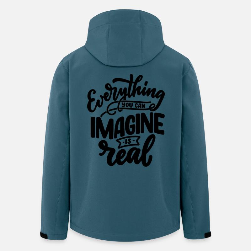 everything you can imagine is real - Recycelte Männer Softshell-Jacke von Stanley/Stella - Dunkles Petrol