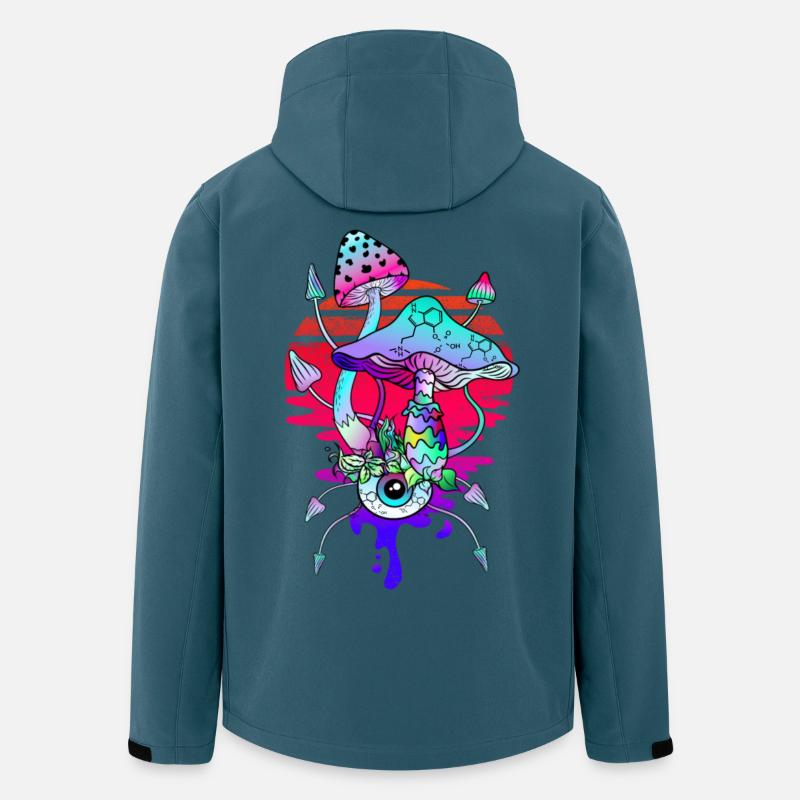 Psychedelic Magic Mushrooms Vaporwave - Men’s Recycled Softshell Jacket by Stanley/Stella - stargazer
