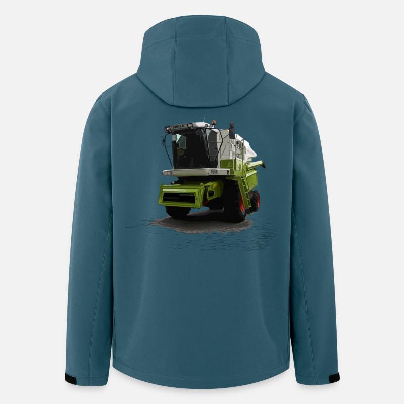 Moissonneuse-batteuse Mega 360 - Veste softshell homme en polyester recyclé Discoverer Stanley/Stella - bleu pétrole foncé