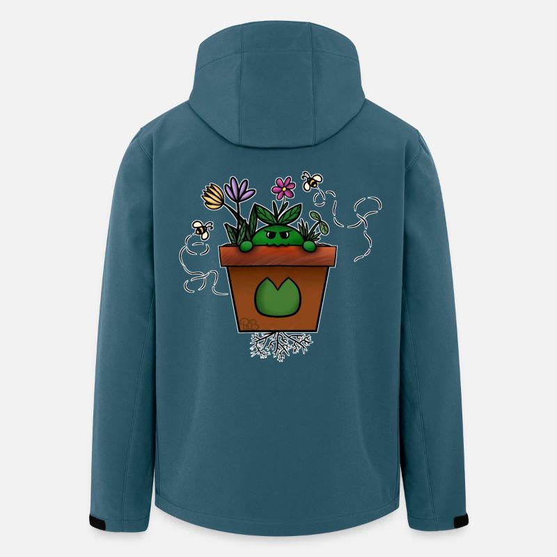 Pot2Shoot! Von Pousse2Bamboo ! - Recycelte Männer Softshell-Jacke von Stanley/Stella - Dunkles Petrol