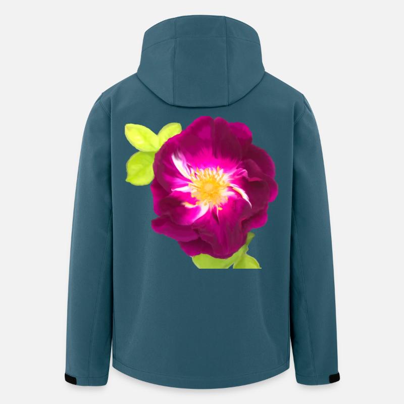 Purple Rose - Gemälde - Recycelte Männer Softshell-Jacke von Stanley/Stella - Dunkles Petrol