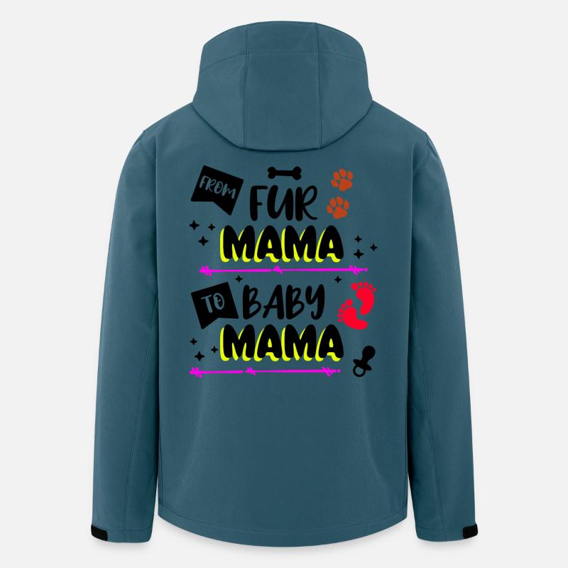 Mama Statement Schnuller Schwanger Baby Eltern - Recycelte Männer Softshell-Jacke von Stanley/Stella - Dunkles Petrol