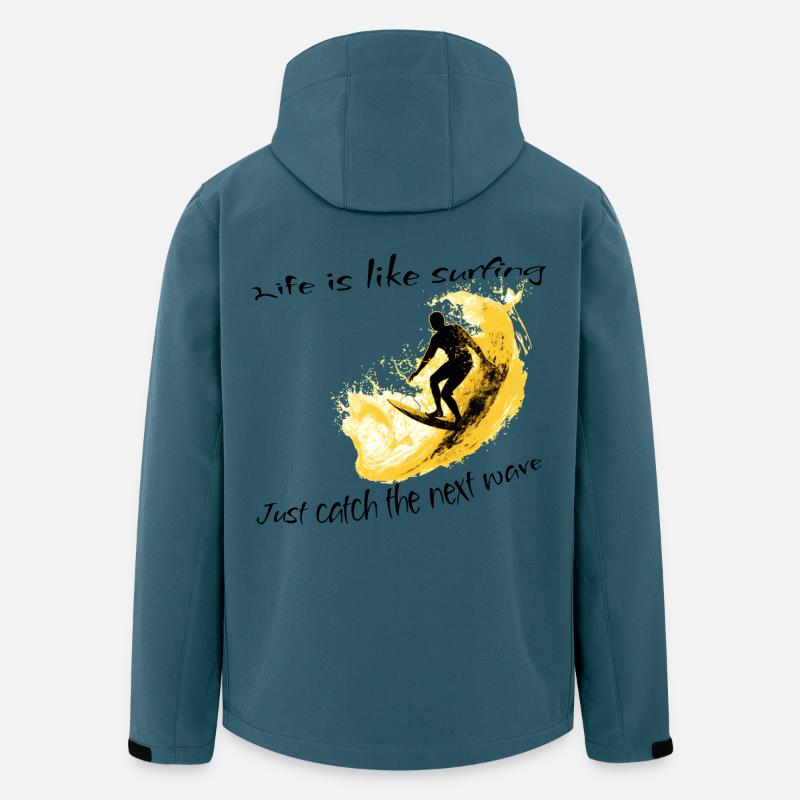 Sonnenwellen Surfer - Recycelte Männer Softshell-Jacke von Stanley/Stella - Dunkles Petrol