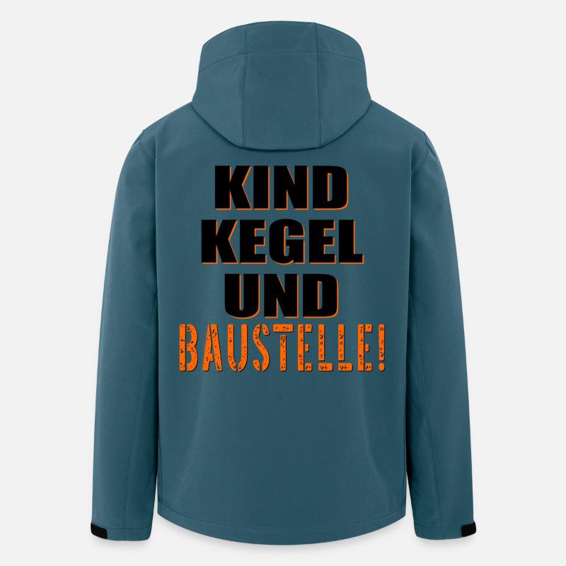 Baustelle Bauherr Kinder - Recycelte Männer Softshell-Jacke von Stanley/Stella - Dunkles Petrol