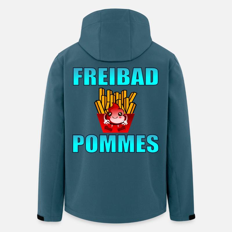 FREIBAD POMMES - SCHWIMMEN - Recycelte Männer Softshell-Jacke von Stanley/Stella - Dunkles Petrol