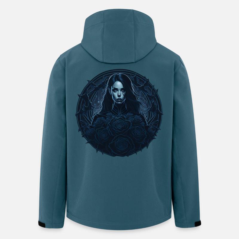 Gothic Girl mit Rosen - Recycelte Männer Softshell-Jacke von Stanley/Stella - Dunkles Petrol