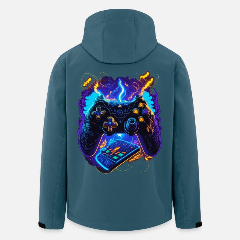 Cyber Gaming Controller - Men’s Recycled Softshell Jacket by Stanley/Stella - stargazer