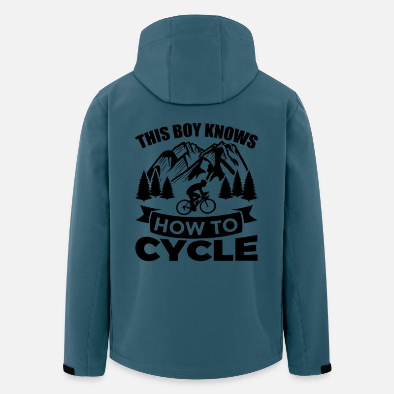 Radfahrer Junge - Recycelte Männer Softshell-Jacke von Stanley/Stella - Dunkles Petrol