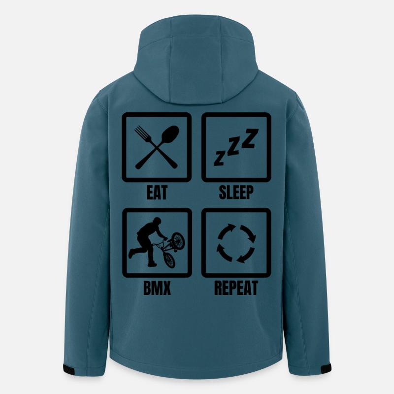 BMX Zeitplan - Recycelte Männer Softshell-Jacke von Stanley/Stella - Dunkles Petrol