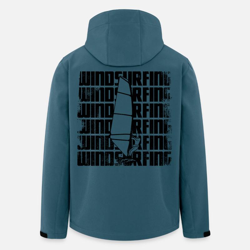 Windsurfer - Recycelte Männer Softshell-Jacke von Stanley/Stella - Dunkles Petrol