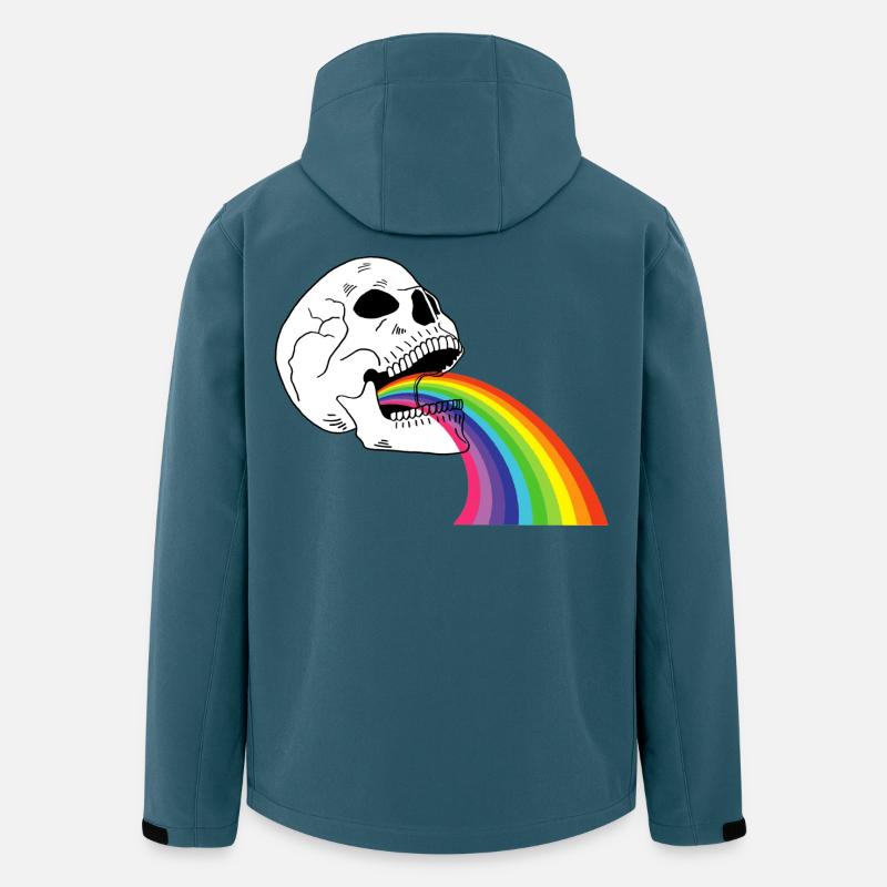 Regenbogen-Totenkopf - Recycelte Männer Softshell-Jacke von Stanley/Stella - Dunkles Petrol