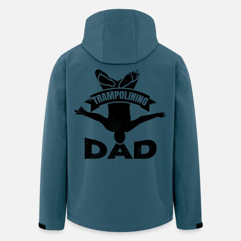 Trampolinspringer Papa - Recycelte Männer Softshell-Jacke von Stanley/Stella - Dunkles Petrol