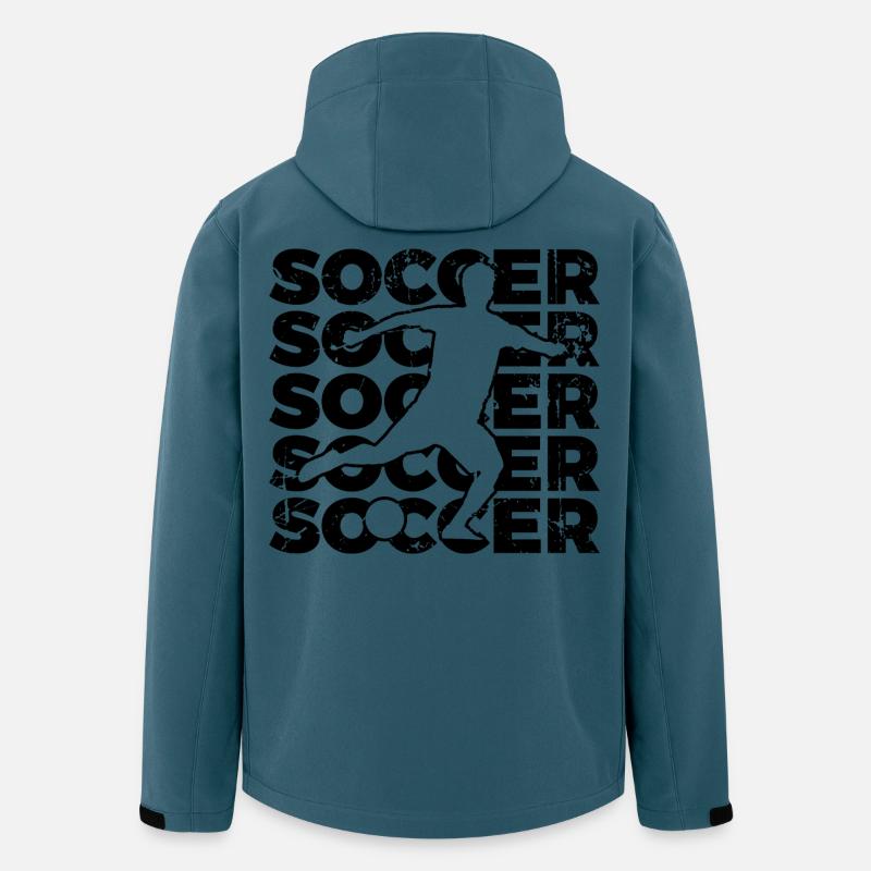 Fußball - Recycelte Männer Softshell-Jacke von Stanley/Stella - Dunkles Petrol