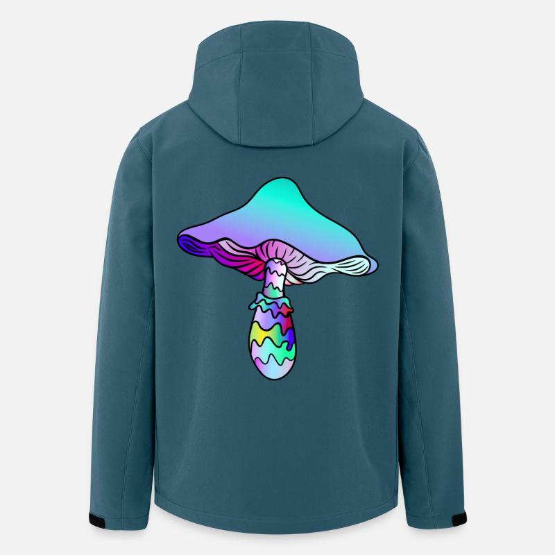 Psychedelischer Pilz - Regenbogen-Pilz - Recycelte Männer Softshell-Jacke von Stanley/Stella - Dunkles Petrol