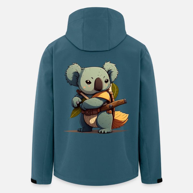 Koala als Samurai - Recycelte Männer Softshell-Jacke von Stanley/Stella - Dunkles Petrol