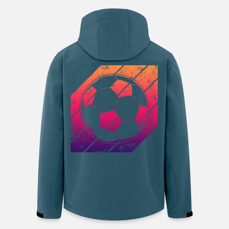 Fußball - Recycelte Männer Softshell-Jacke von Stanley/Stella - Dunkles Petrol